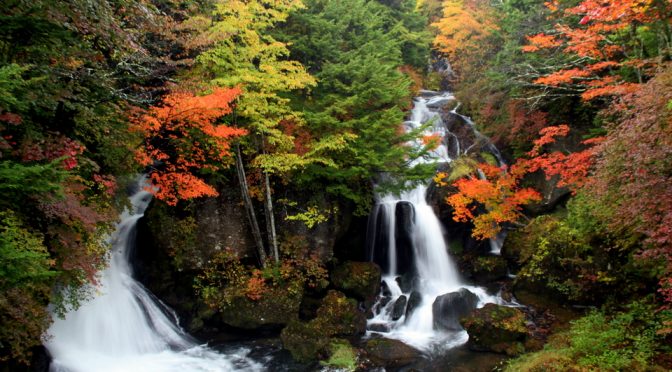 竜頭滝の紅葉盛り_16年10月17日