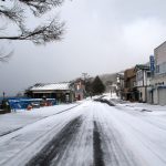 いろは坂から雪！