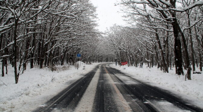 4月4日、奥日光は雪